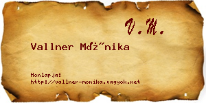 Vallner Mónika névjegykártya